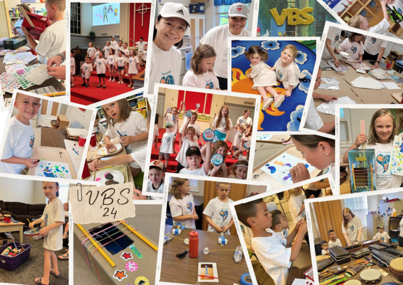 Collage of Photos from Vacation Bible School